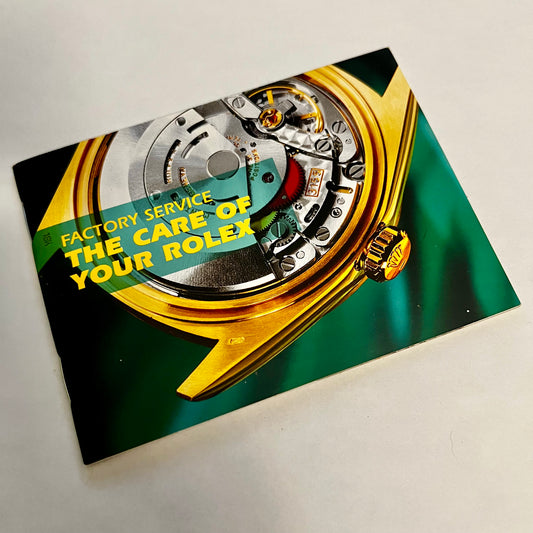 ROLEX Factory Service The Care Of Your Rolex Booklet/Pamphlet English