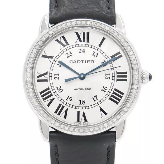 CARTIER RONDE SOLO 36mm Automatic Steel 0.90TCW DIAMOND Watch