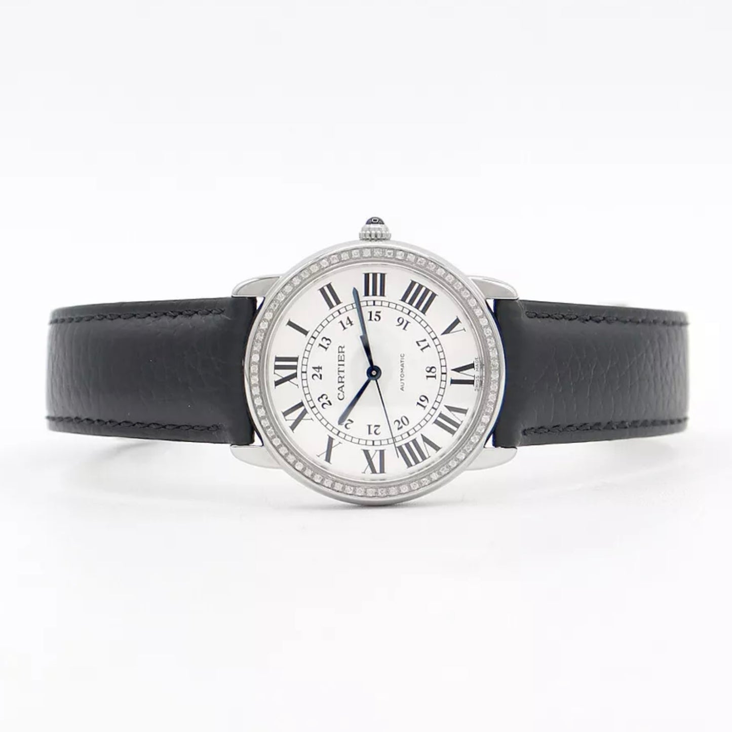 CARTIER RONDE SOLO 36mm Automatic Steel 0.90TCW DIAMOND Watch