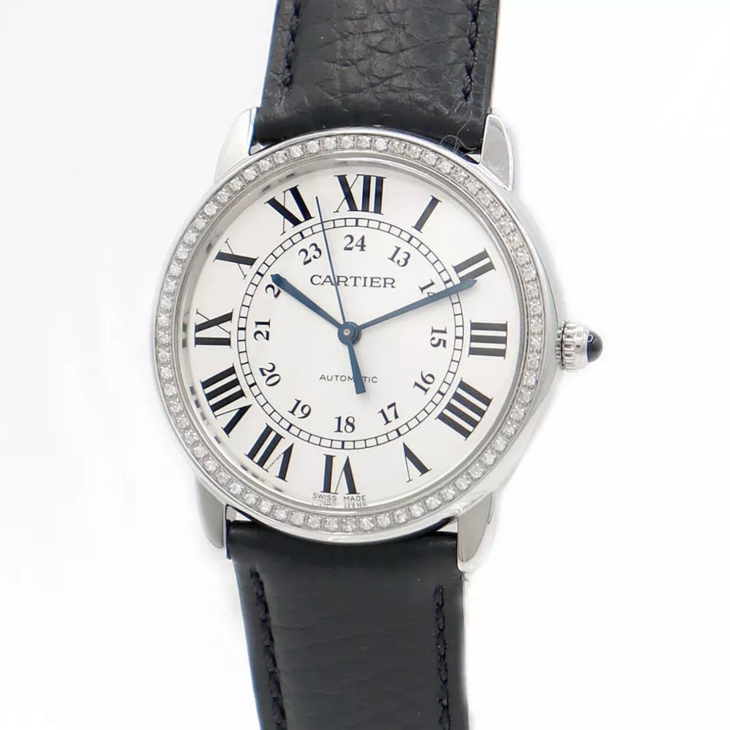 CARTIER RONDE SOLO 36mm Automatic Steel 0.90TCW DIAMOND Watch