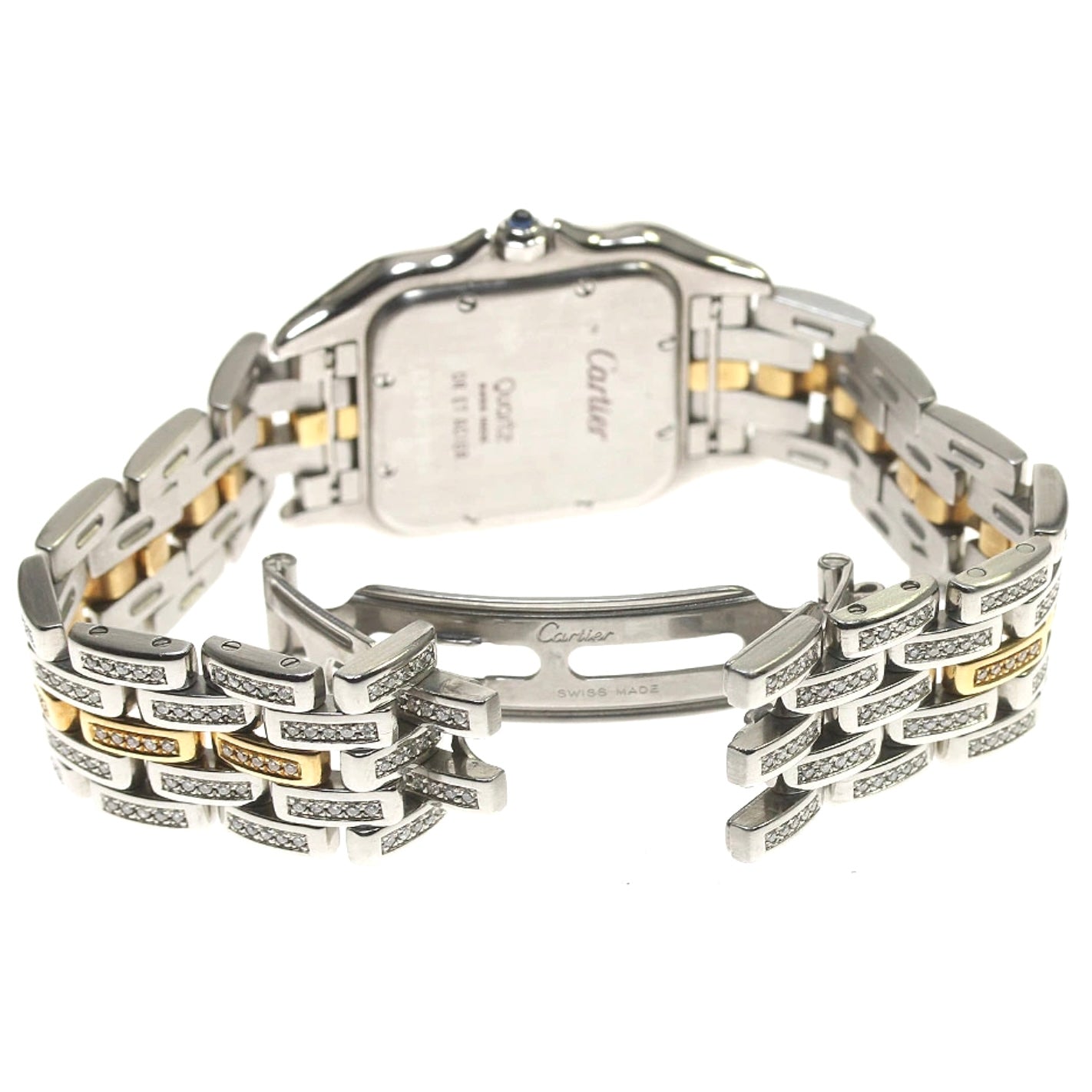 CARTIER PANTHERE Quartz 27mm 1 Row Gold 4.26TCW Diamond Watch