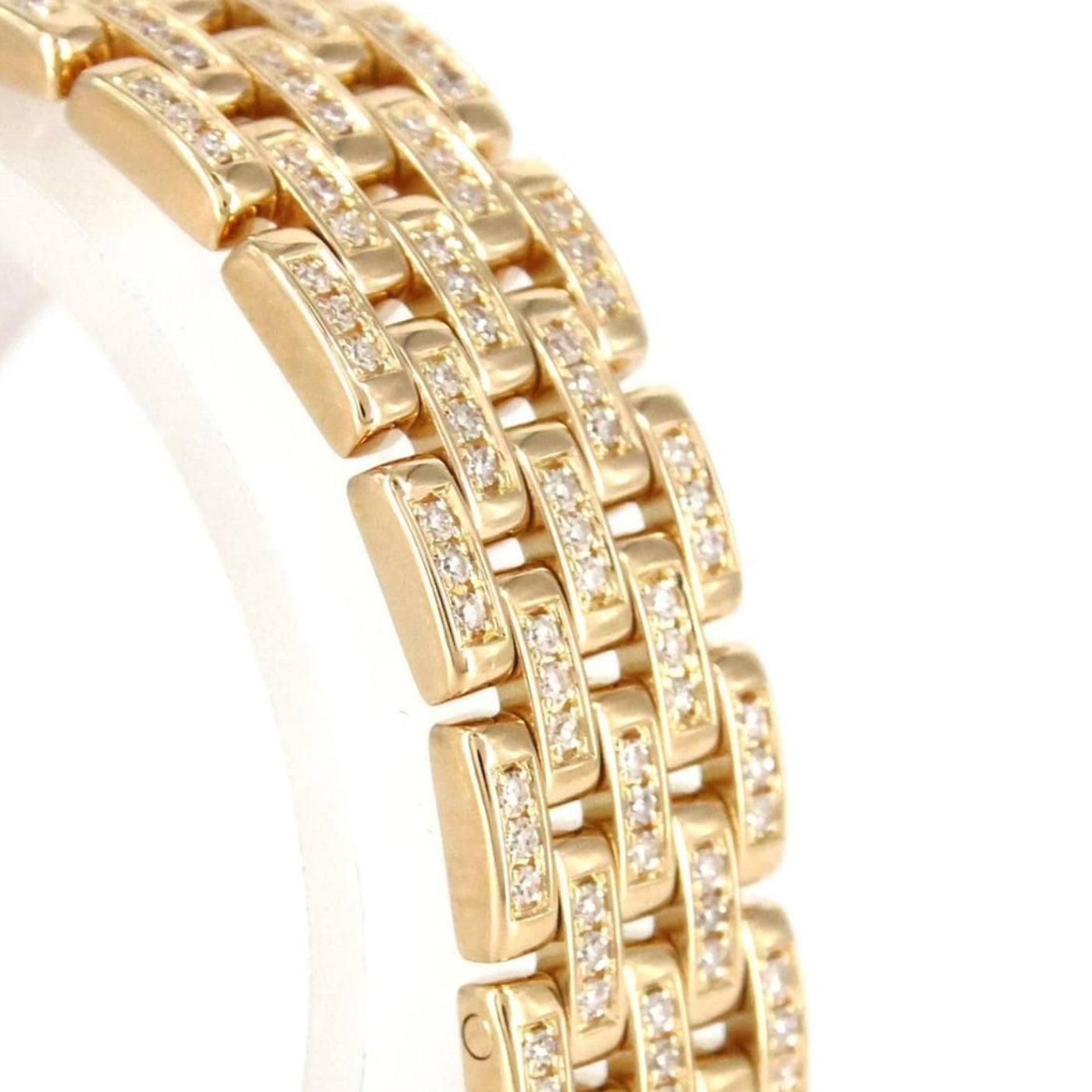 CARTIER PANTHERE Mini Quartz 17mm 18K Yellow Gold ~5TCW DIAMOND Watch