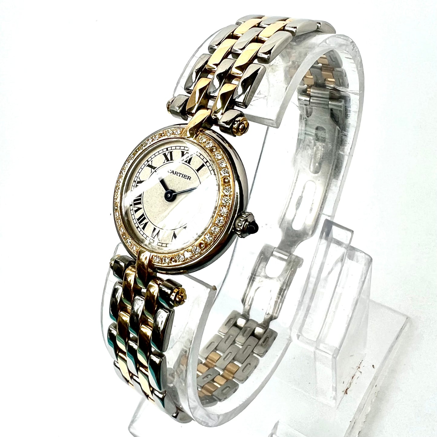 CARTIER PANTHERE VENDOME Quartz 24mm 2 Row Gold 0.26TCW Diamond Watch
