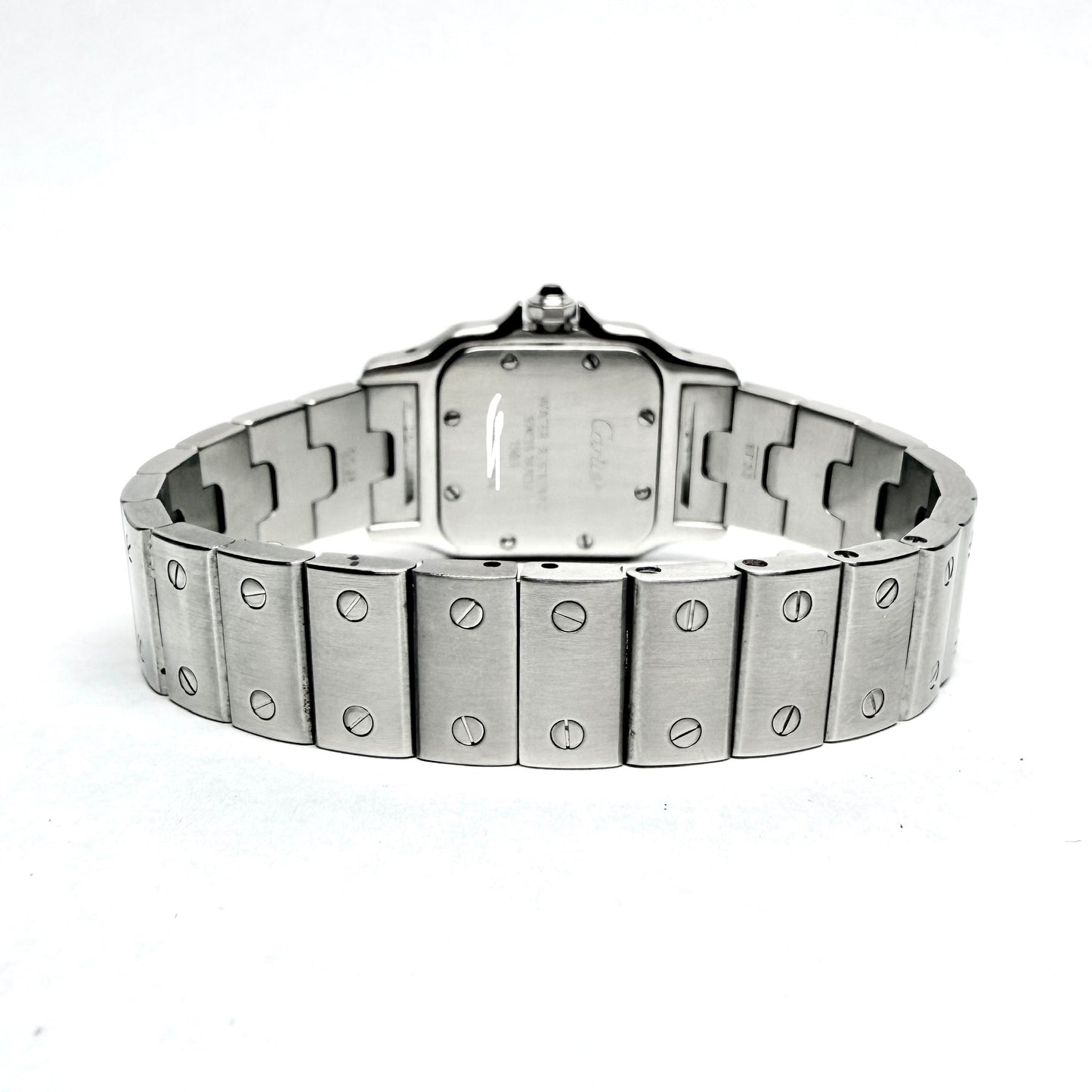 CARTIER Santos Galbee Quartz 24mm Steel 1.09TCW DIAMOND Watch NEW Model White Dial