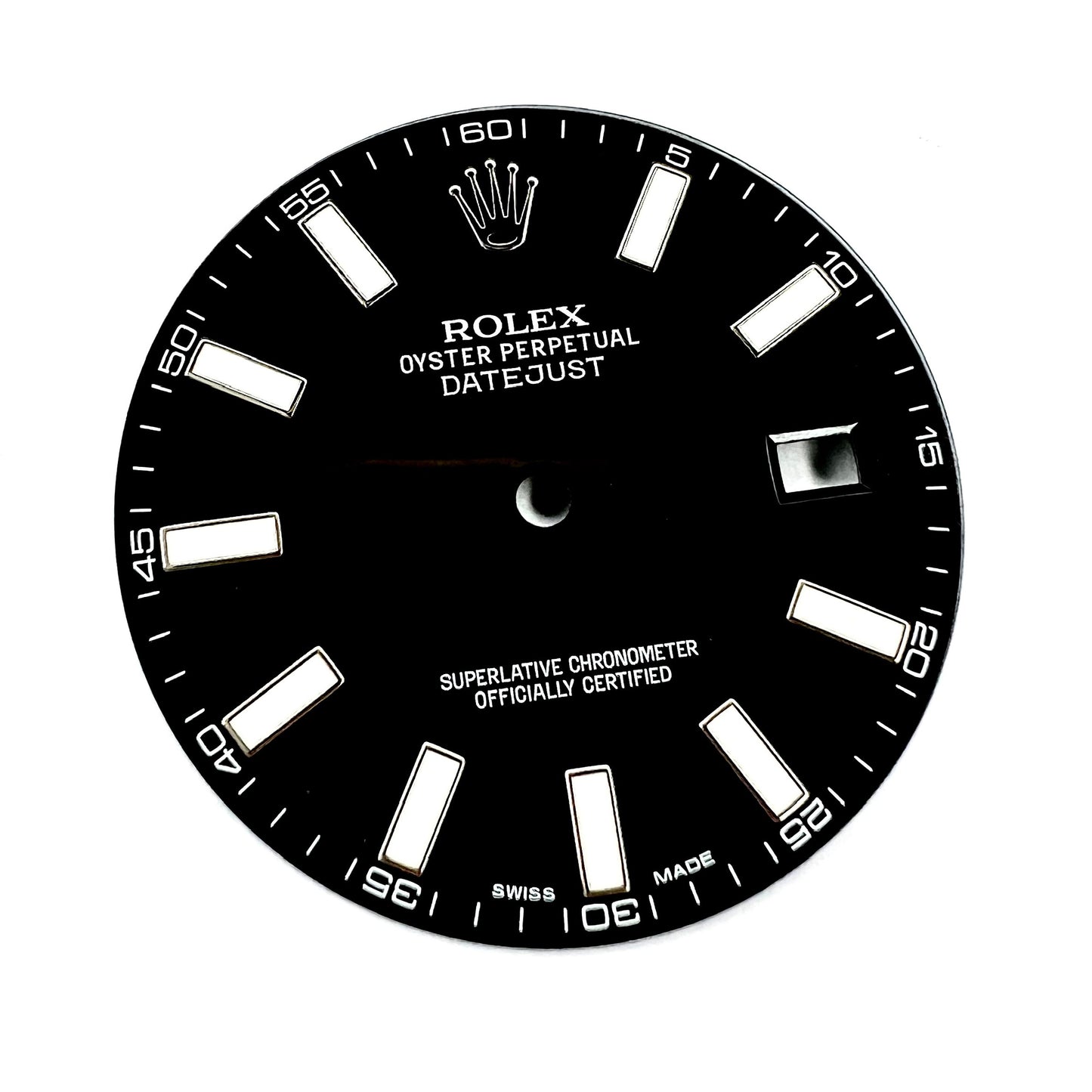 ROLEX 30.2mm Black Color Silver Hour Markers DIAL for 41mm ROLEX DATEJUST II