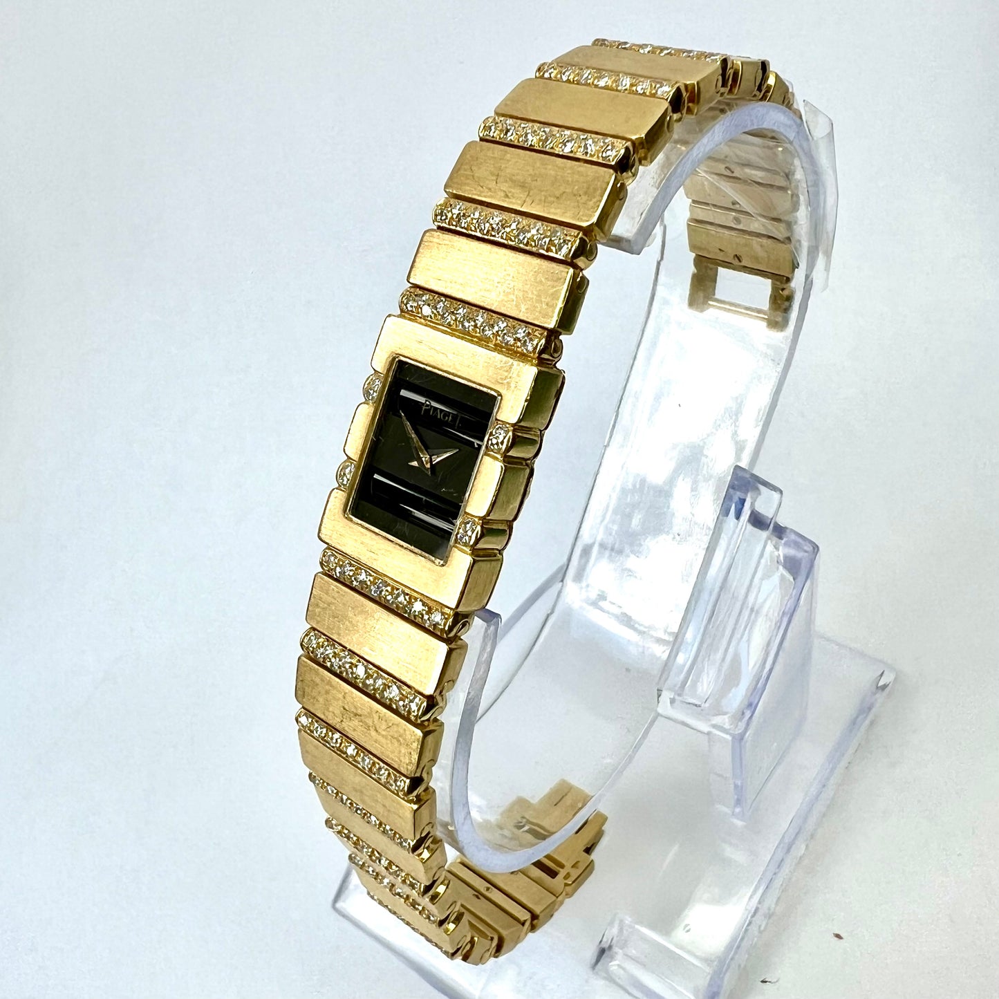 PIAGET POLO Quartz 14mm 18K Yellow Gold FACTORY DIAMONDS Watch