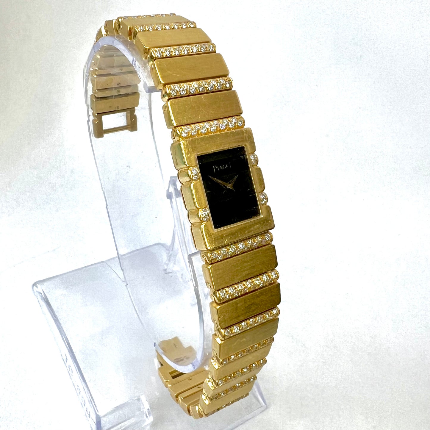PIAGET POLO Quartz 14mm 18K Yellow Gold FACTORY DIAMONDS Watch