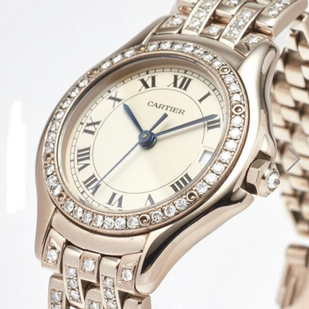 CARTIER PANTHERE COUGAR Quartz 32mm Steel 1.20TCW Diamond Watch