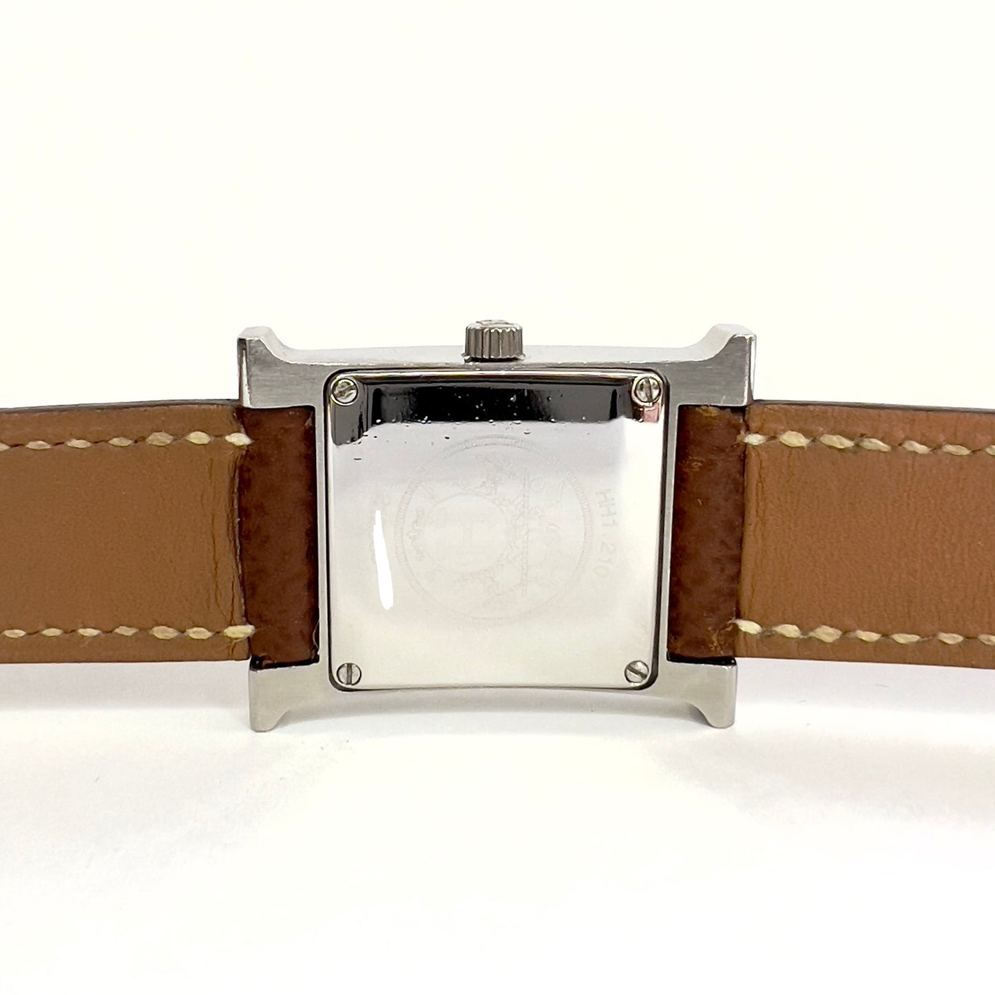 HERMES HEURE H Steel Quartz 25mm 0.91TCW DIAMOND Watch