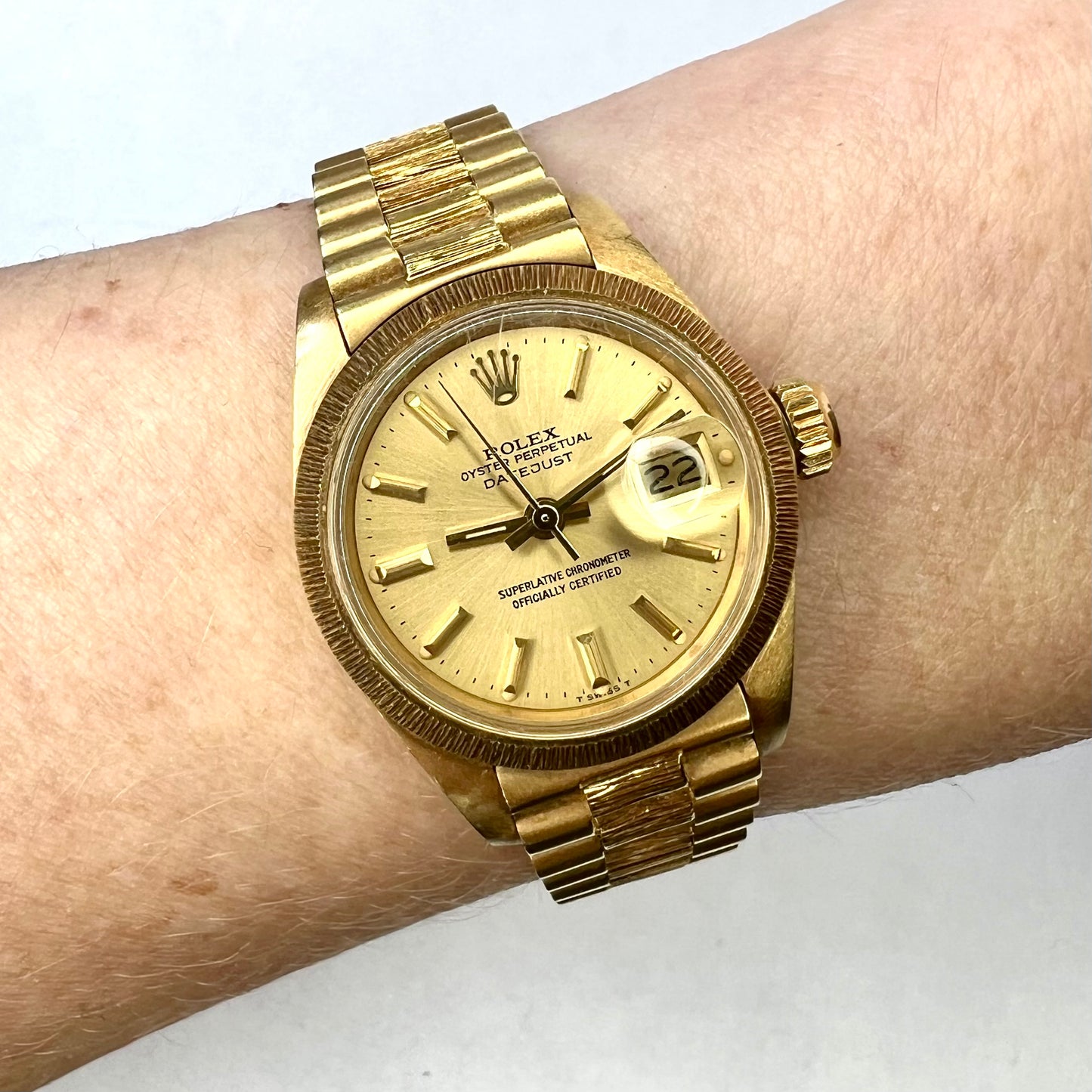 ROLEX OYSTER PERPETUAL DATEJUST Presidential 26mm 18K Yellow Gold Watch