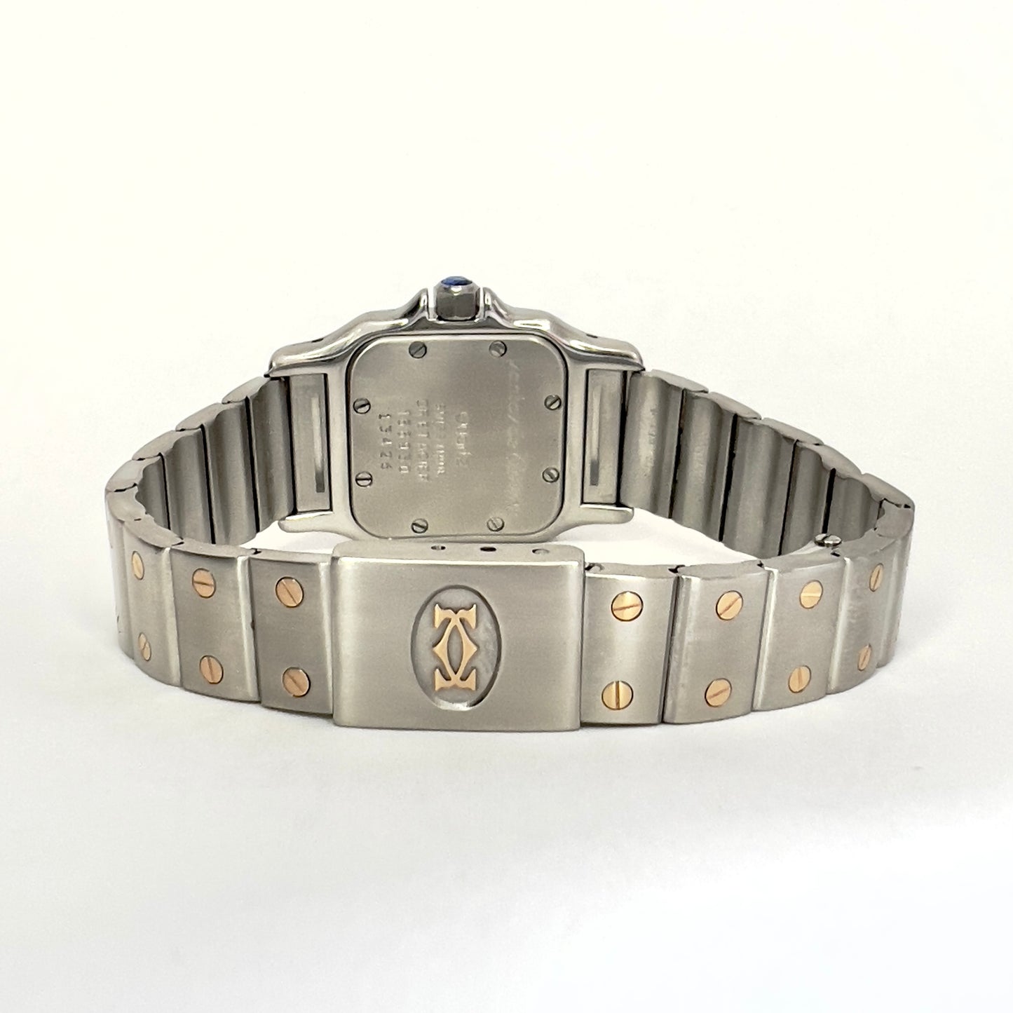 CARTIER SANTOS GALBEE 24mm Quartz 2 Tone 0.69TCW Diamond Watch