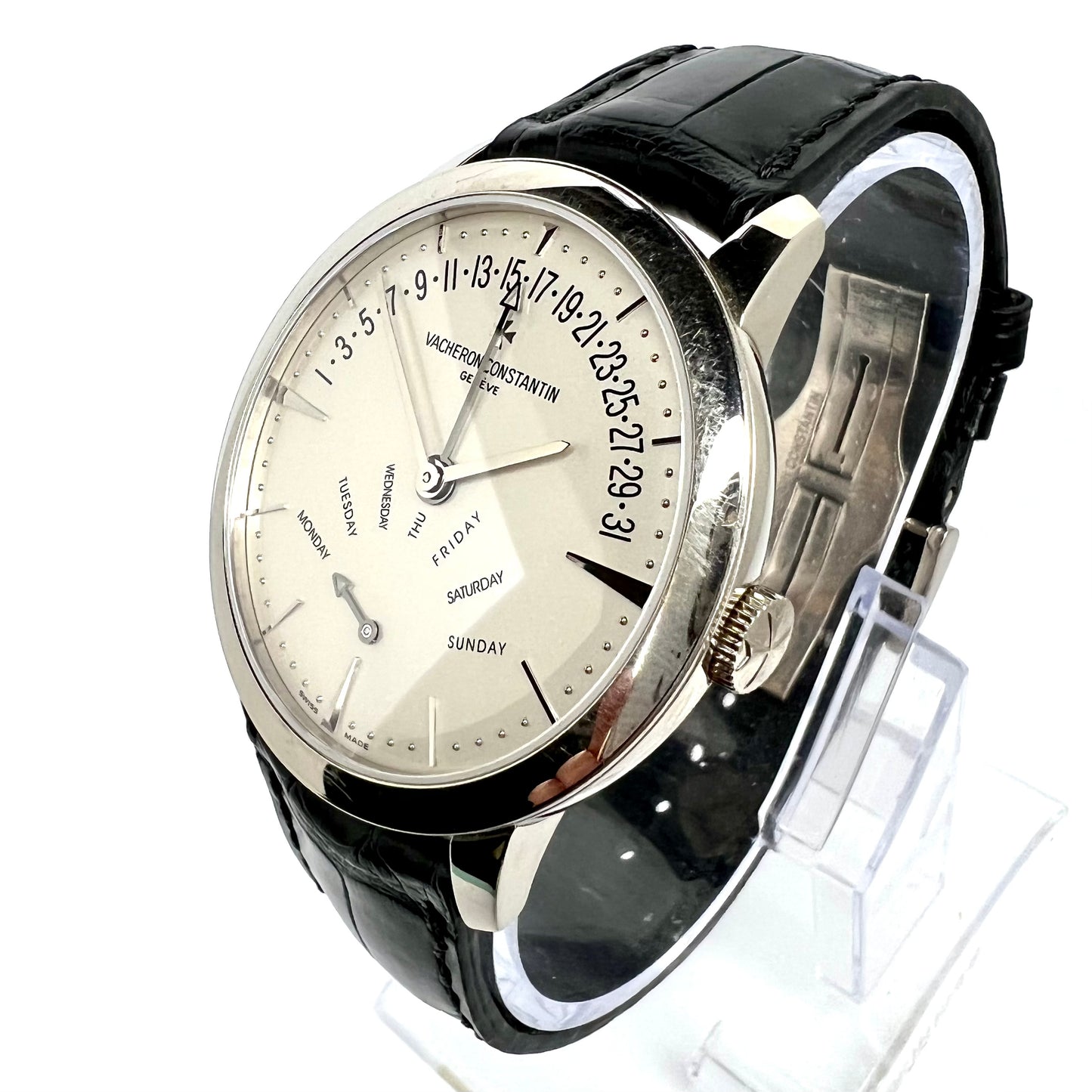 VACHERON CONSTANTIN Patrimony Retrograde Date Day Automatic 42mm 18K White Gold Watch