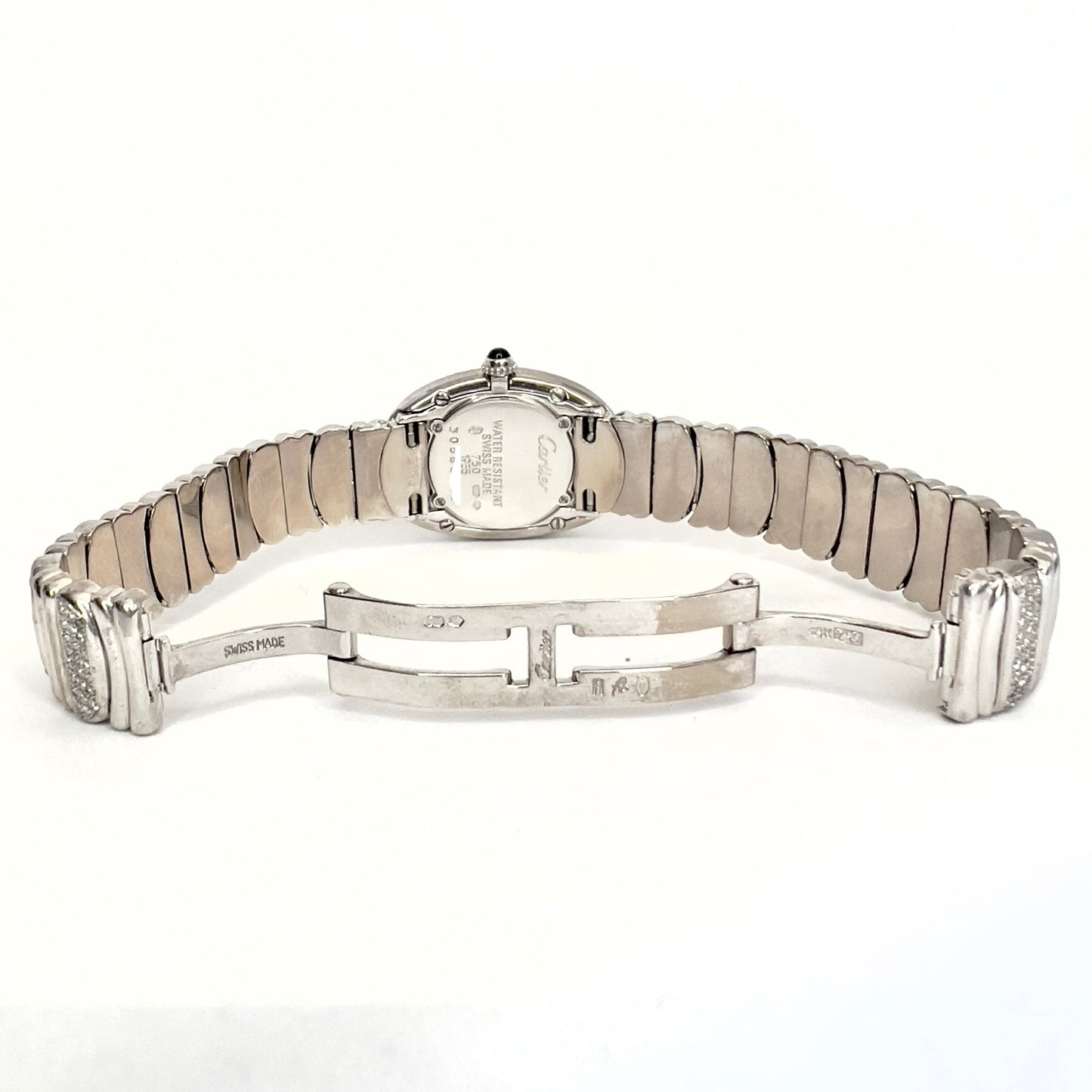 CARTIER BAIGNOIRE 23mm Quartz 18K White Gold 2.86TCW Diamond Watch