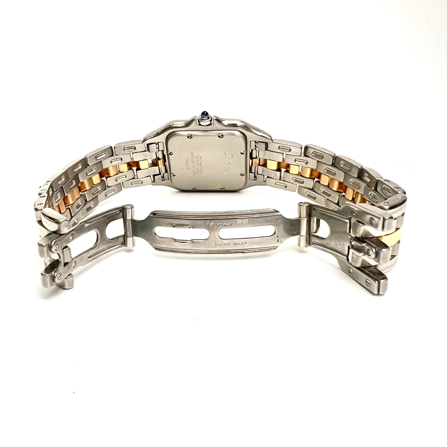 CARTIER PANTHERE 27mm 1 Row Gold 0.48TCW Diamonds & 0.77TCW Red Rubies Watch