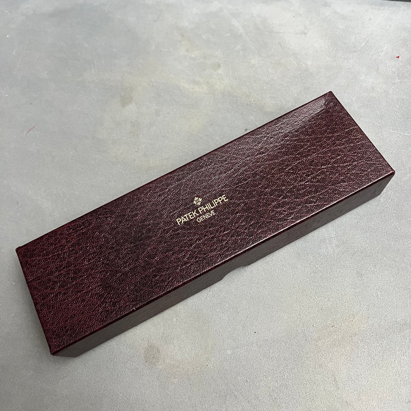 PATEK PHILIPPE Burgundy Box + Outer Box 10.30x3.10x1.75 inches