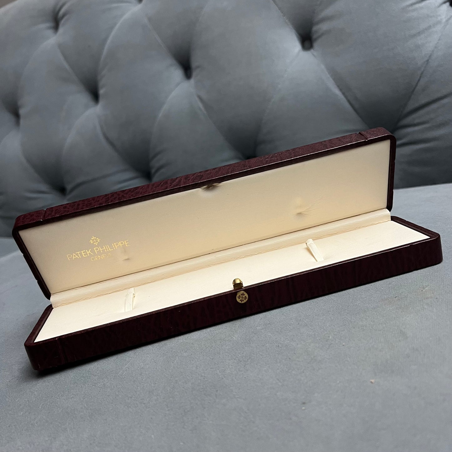 PATEK PHILIPPE Burgundy Box + Outer Box 10.30x3.10x1.75 inches