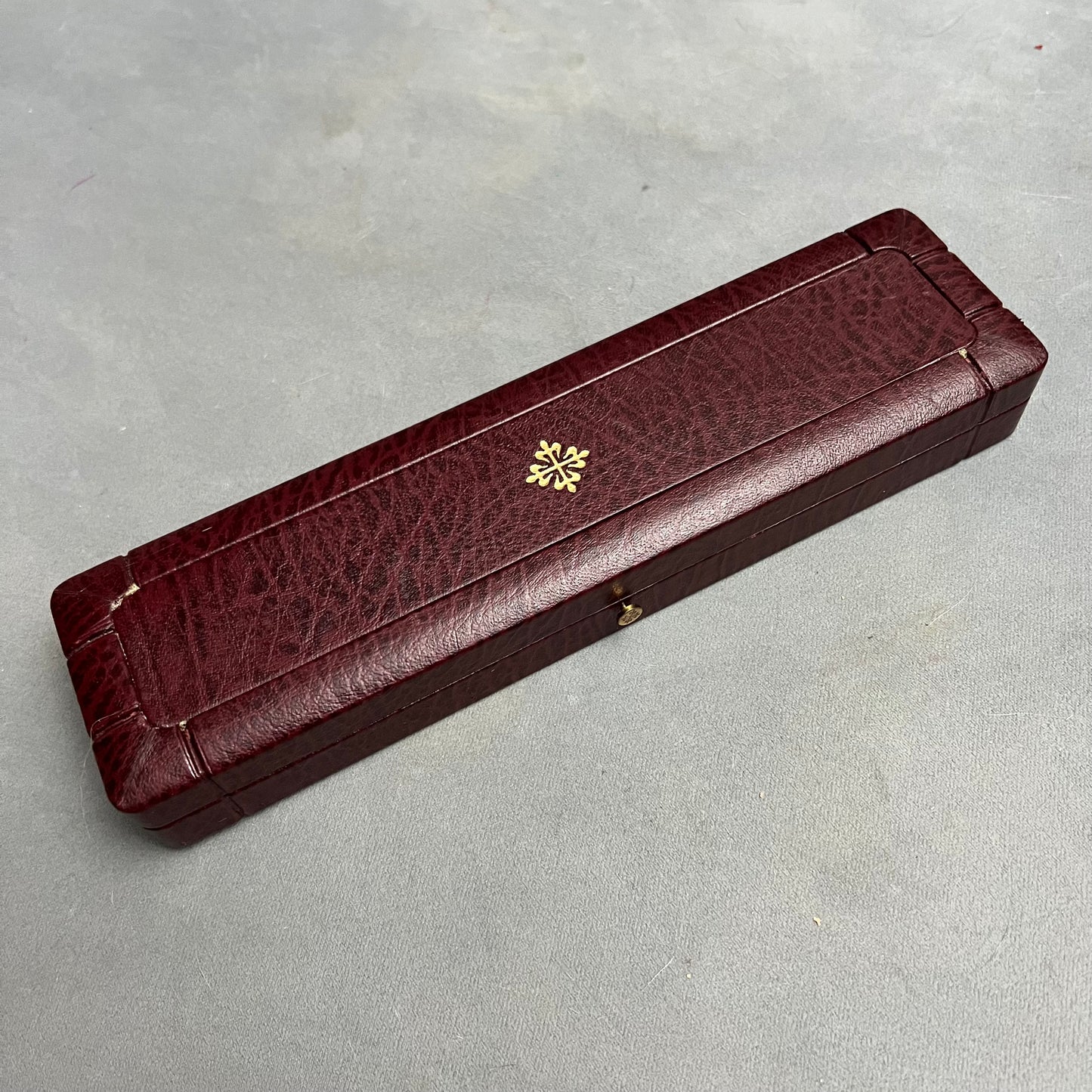 PATEK PHILIPPE Burgundy Box + Outer Box 10.30x3.10x1.75 inches