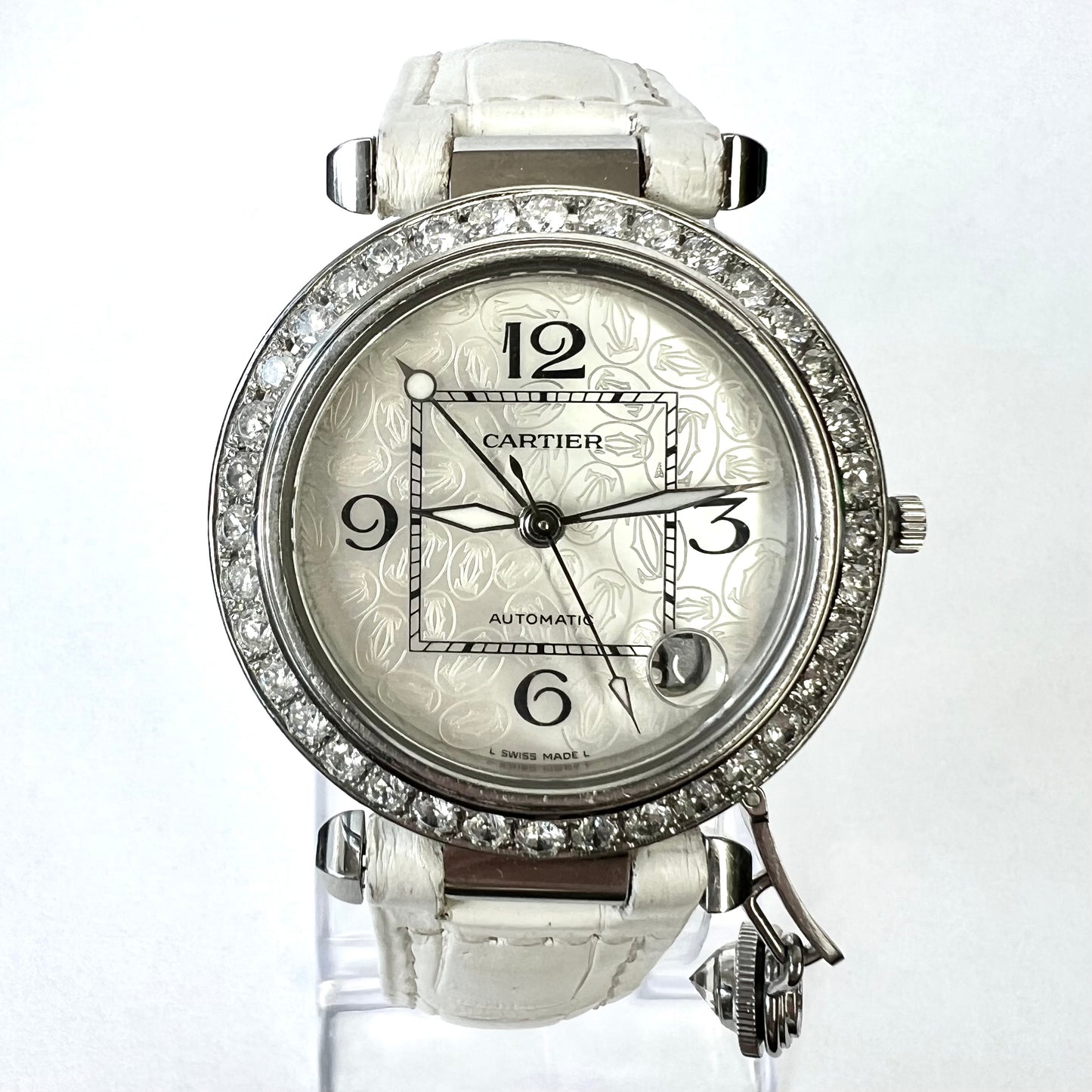 CARTIER PASHA Automatic 35mm Steel 2.33TCW DIAMOND Watch