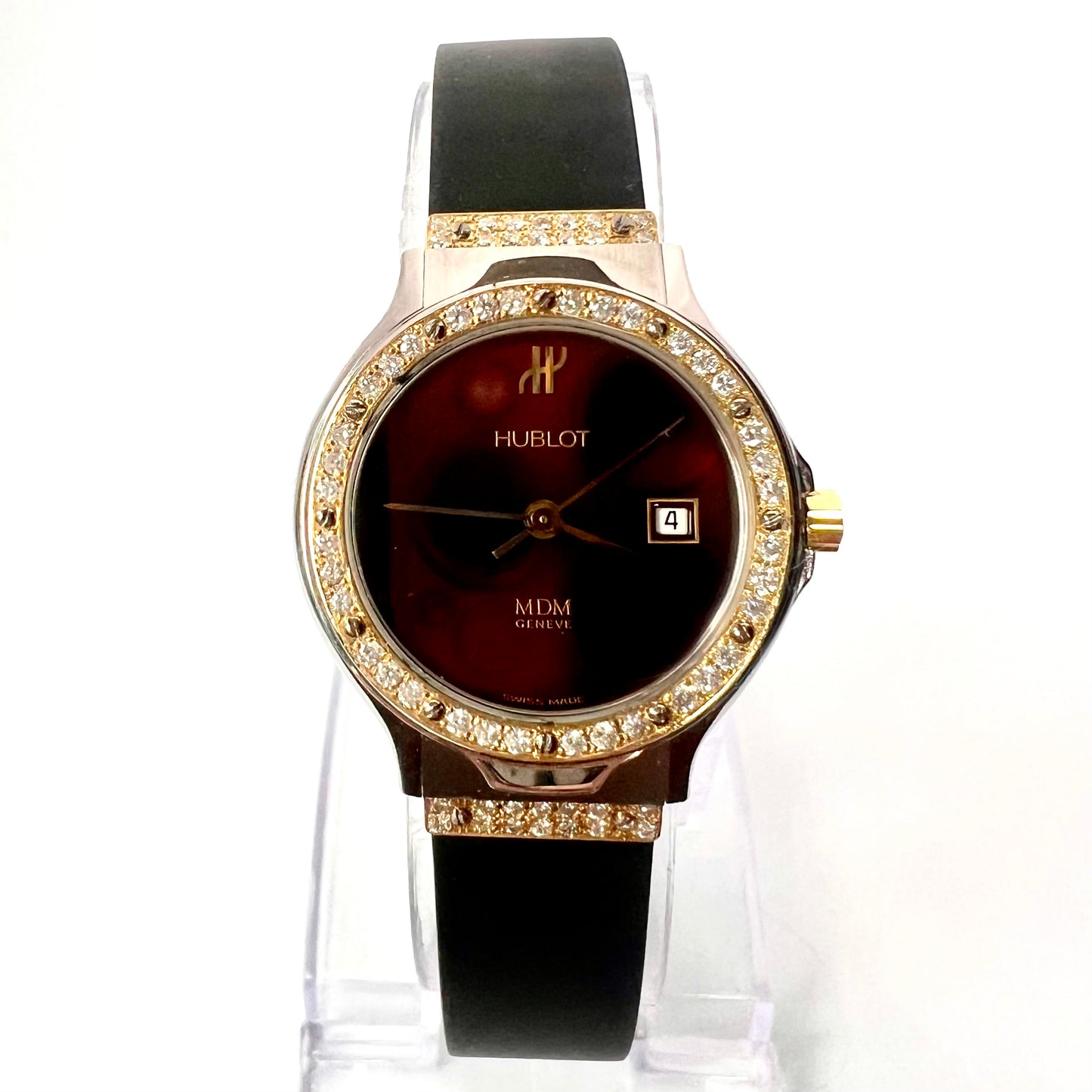 HUBLOT MDM 1391 2 Quartz 28mm 2 Tone 0.48TCW DIAMOND Watch