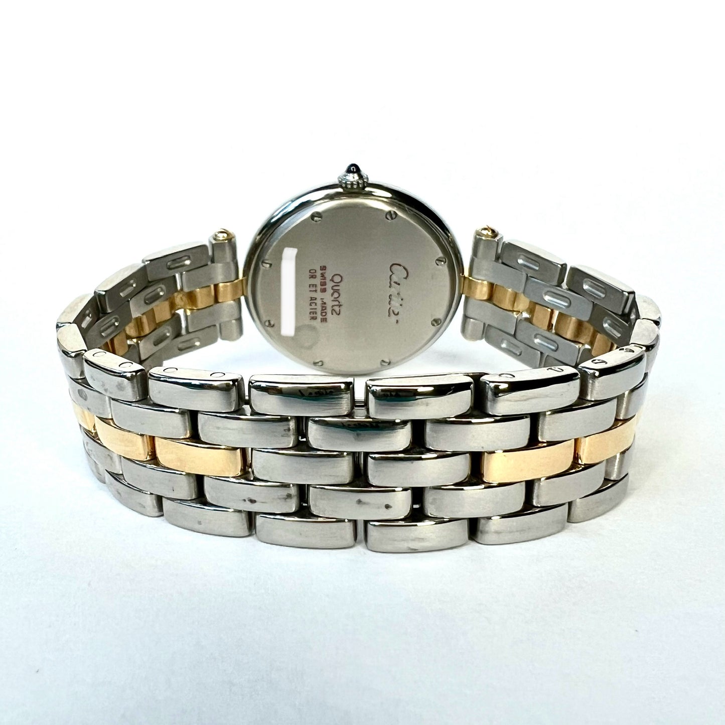 CARTIER PANTHERE VENDOME 30mm Quartz 1 Row Gold 0.50TCW Diamond Watch