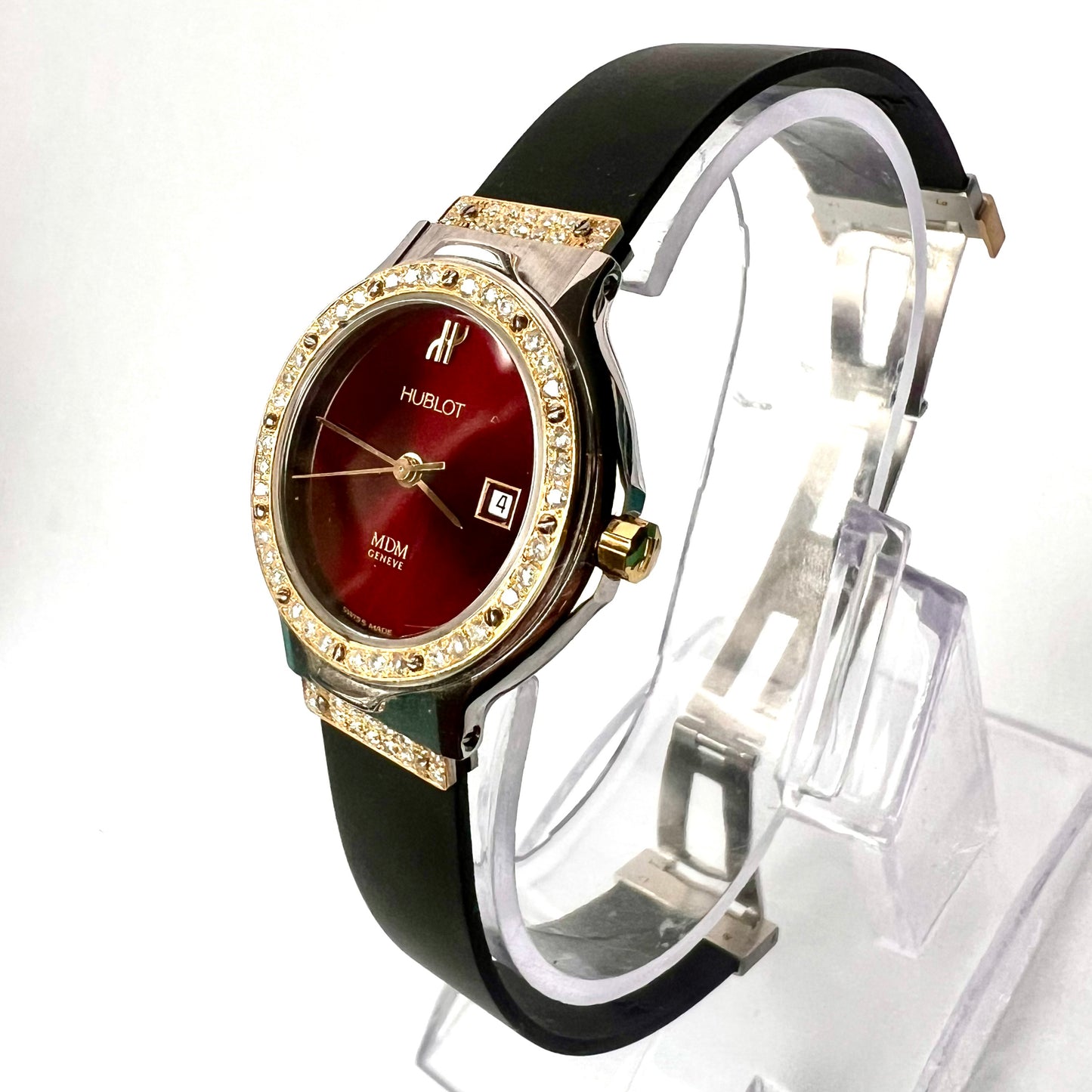 HUBLOT MDM 1391 2 Quartz 28mm 2 Tone 0.48TCW DIAMOND Watch