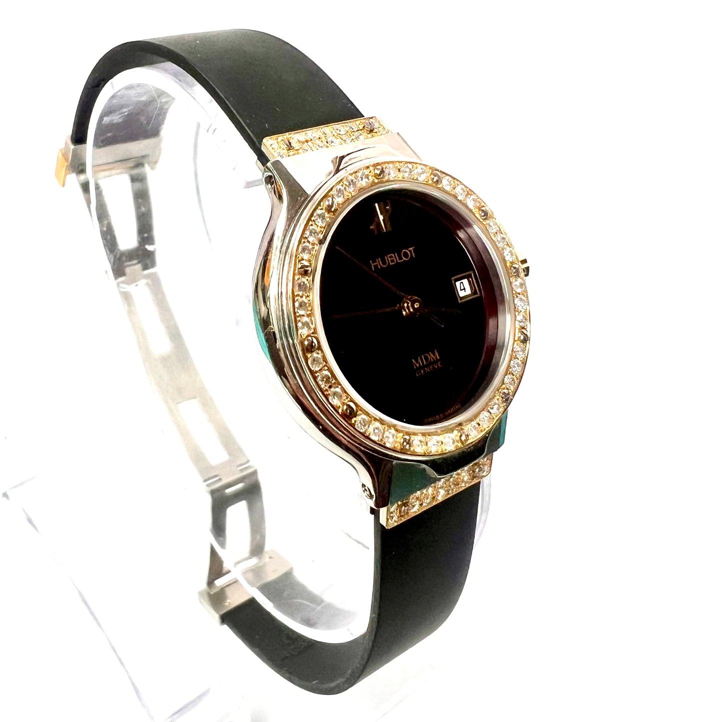 HUBLOT MDM 1391 2 Quartz 28mm 2 Tone 0.48TCW DIAMOND Watch