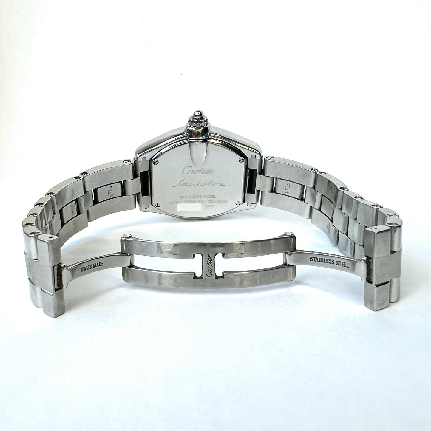 CARTIER ROADSTER Quartz 31mm Steel 1.88TCW Diamond Watch