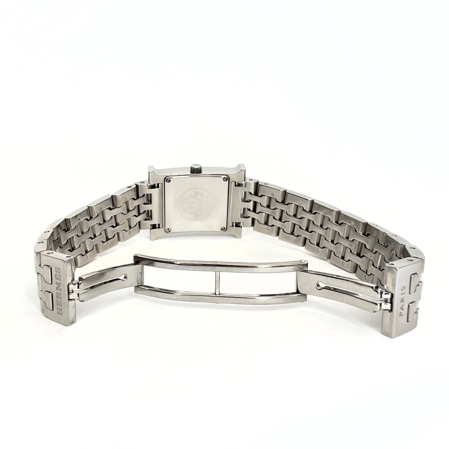 HERMÈS HEURE H Quartz 25mm Steel 1.45TCW DIAMOND Watch