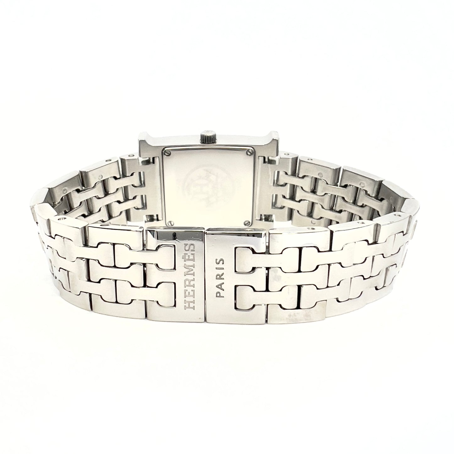 HERMÈS HEURE H Quartz 25mm Steel 1.45TCW DIAMOND Watch