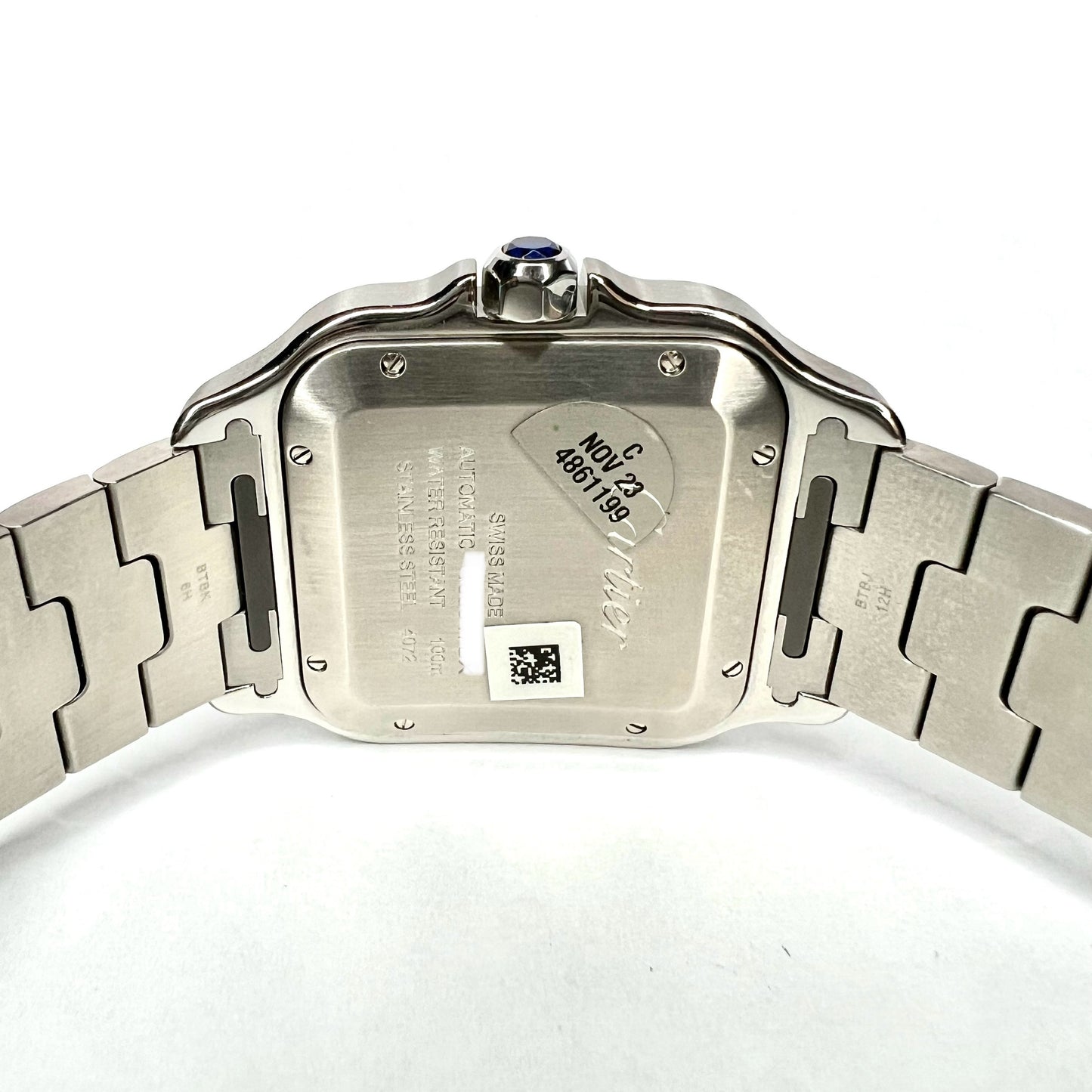 NEW SANTOS DE CARTIER Automatic 39.8mm Steel Watch White Dial
