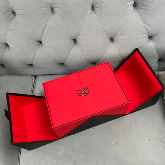 TAG HEURE Black/Red Box 14x9.75x6.10 inches + Folder