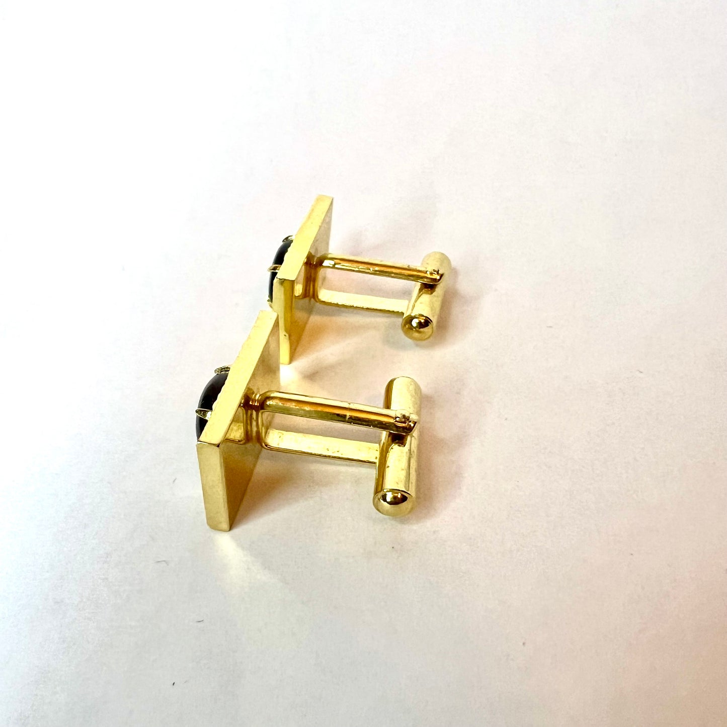 NORITAKE Gold Tone Genuine Lapis CUFFLINKS