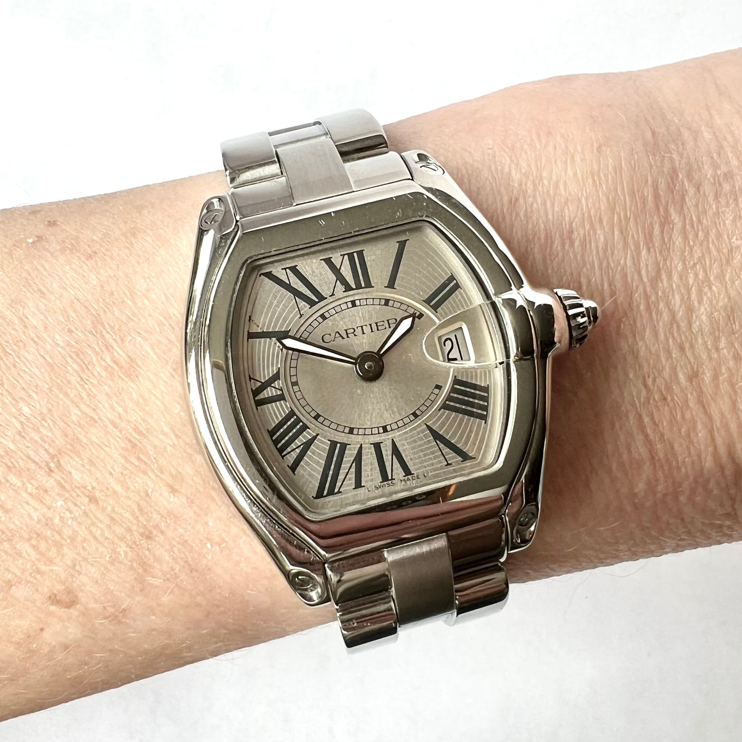 CARTIER ROADSTER Quartz 31mm Steel Watch