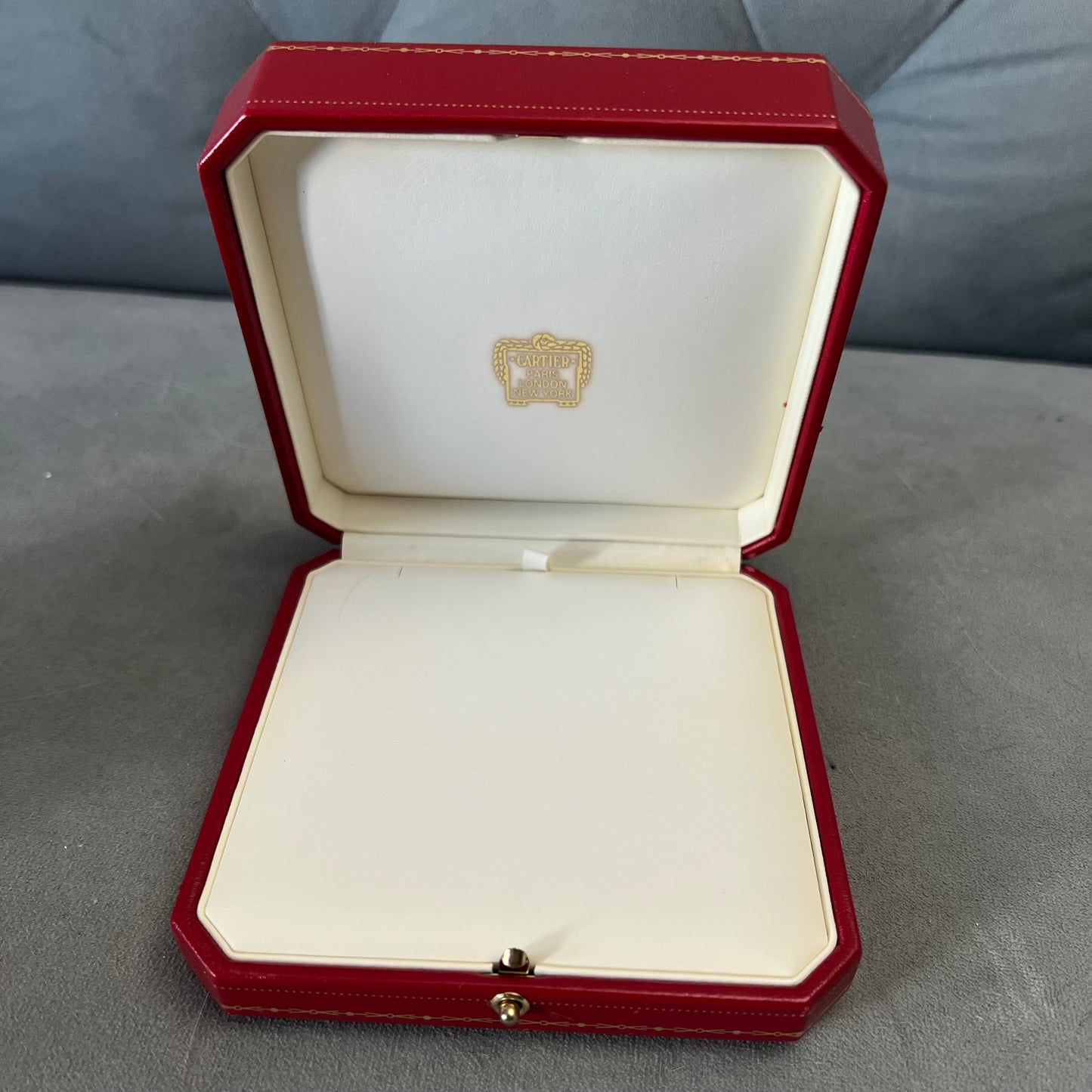 CARTIER Necklace/Chain Box + Outer Box 5.10x5.10x2 inches