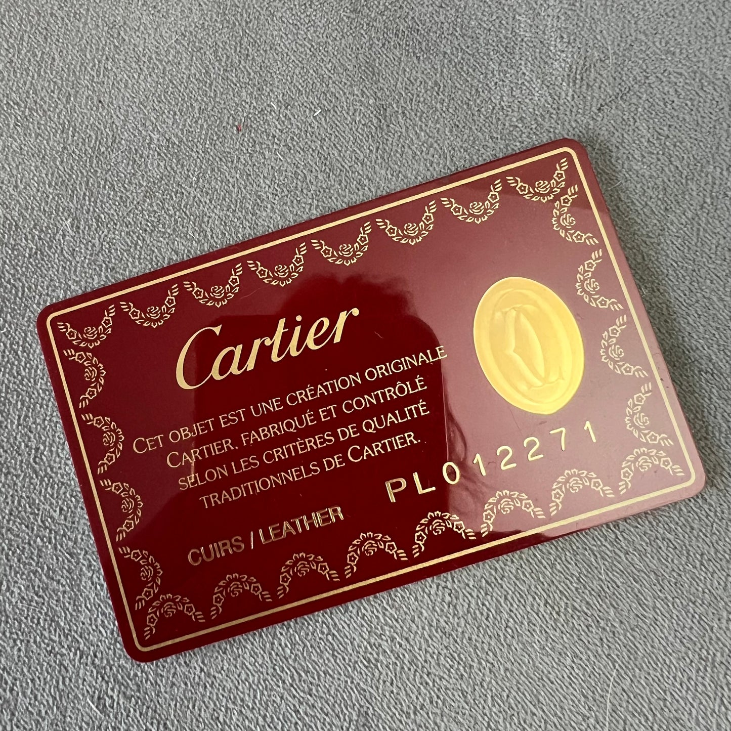 CARTIER Goods Box 6.5x4.75x1.5 inches + Filled Certificate + Ribbon + Booklet