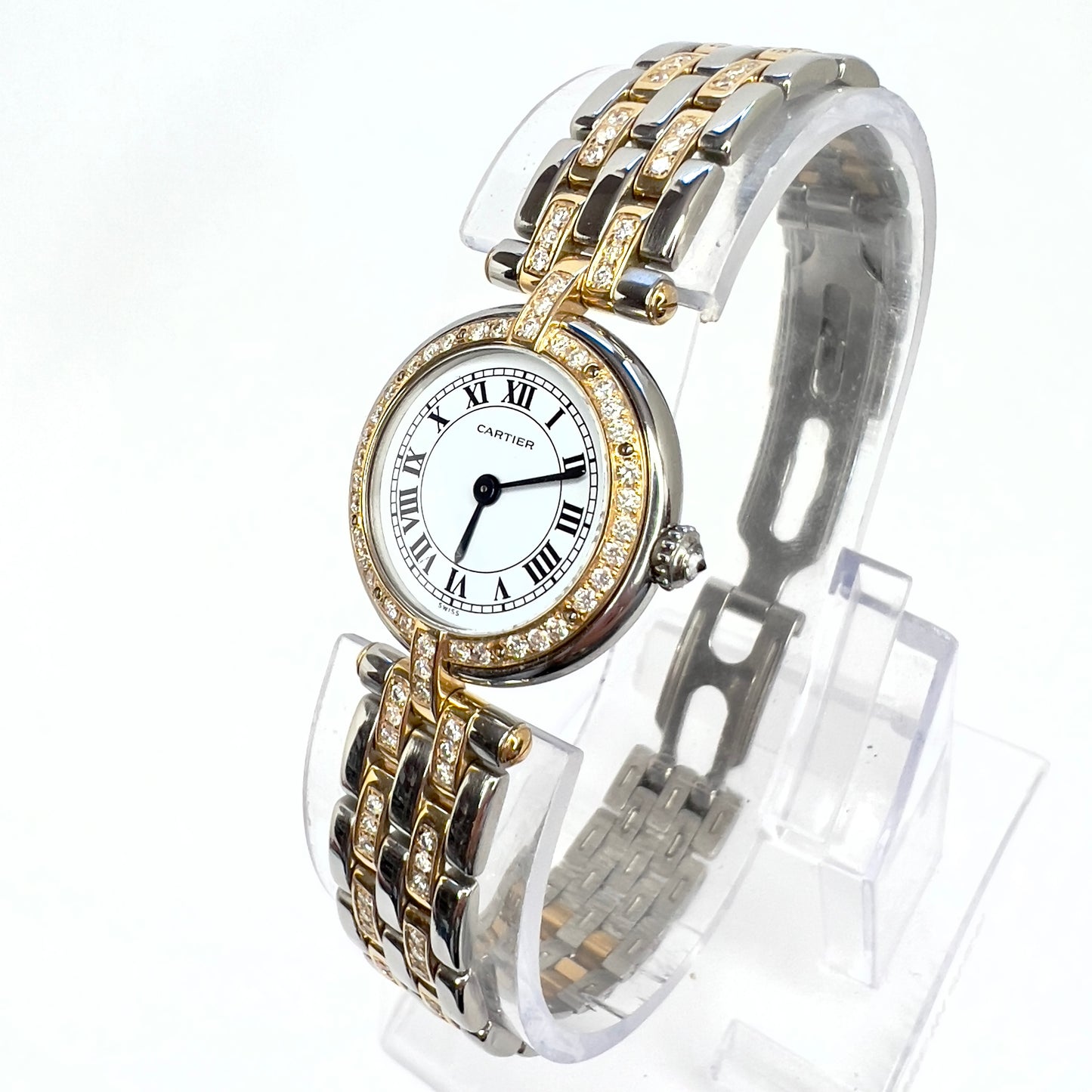CARTIER PANTHERE VENDOME 24mm 2 Row Gold 0.80TCW Diamond Watch