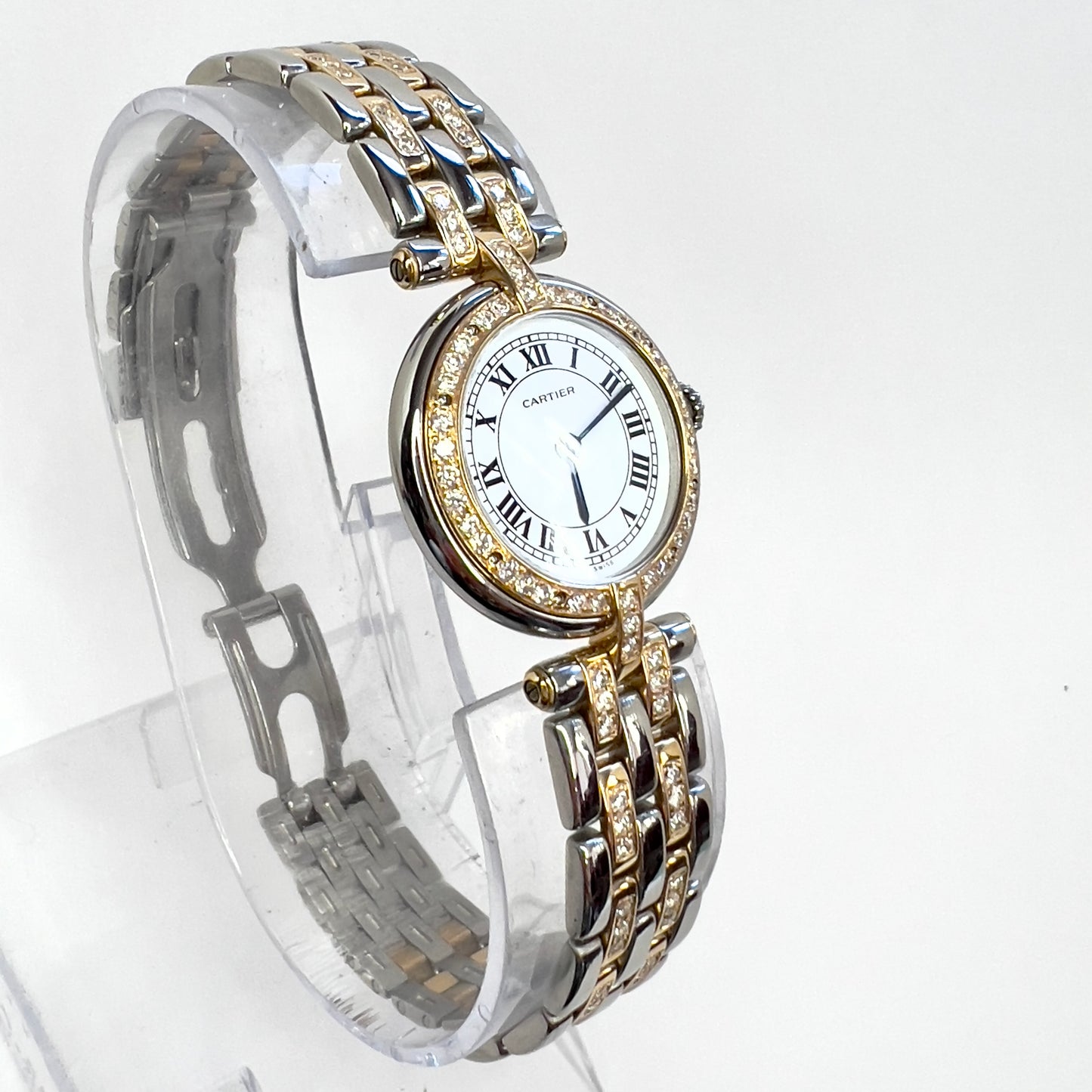 CARTIER PANTHERE VENDOME 24mm 2 Row Gold 0.80TCW Diamond Watch
