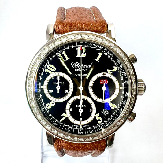 CHOPARD MILLE MIGLIA Chronograph Automatic 39mm Steel 1.8TCW Diamond Skeleton Back Watch