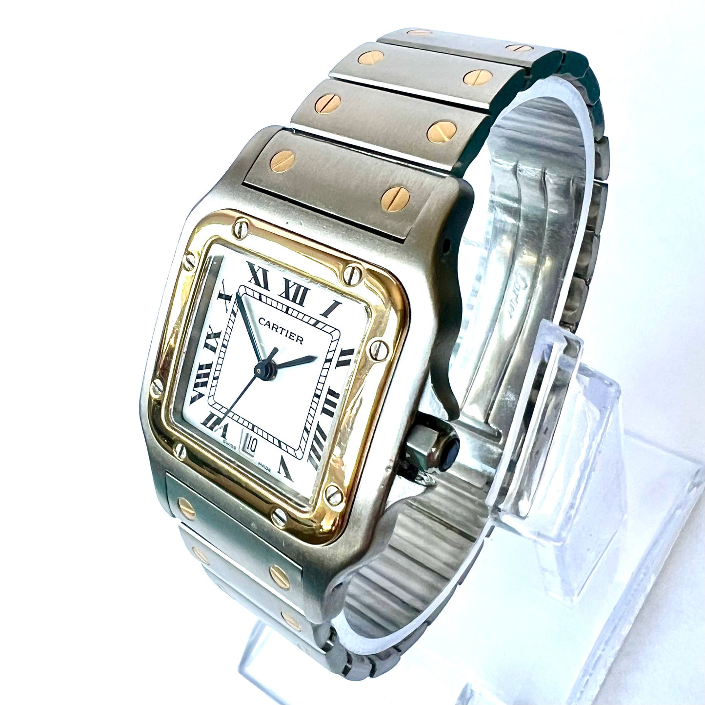 CARTIER SANTOS GALBEE 29mm Quartz 2 Tone Watch