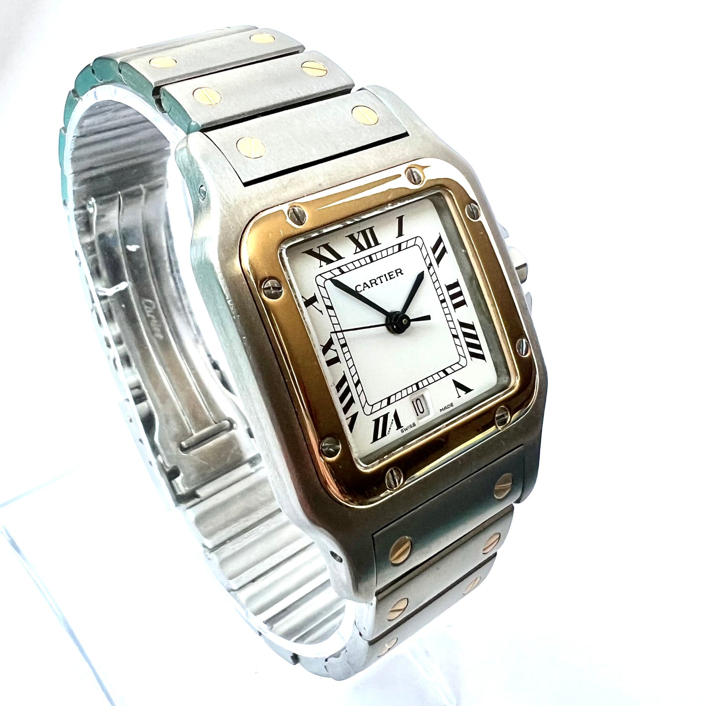CARTIER SANTOS GALBEE 29mm Quartz 2 Tone Watch