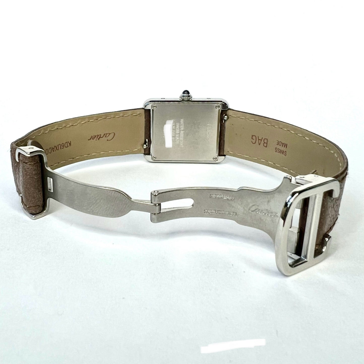 CARTIER TANK SOLO 24mm Steel Watch 0.62TCW Diamonds