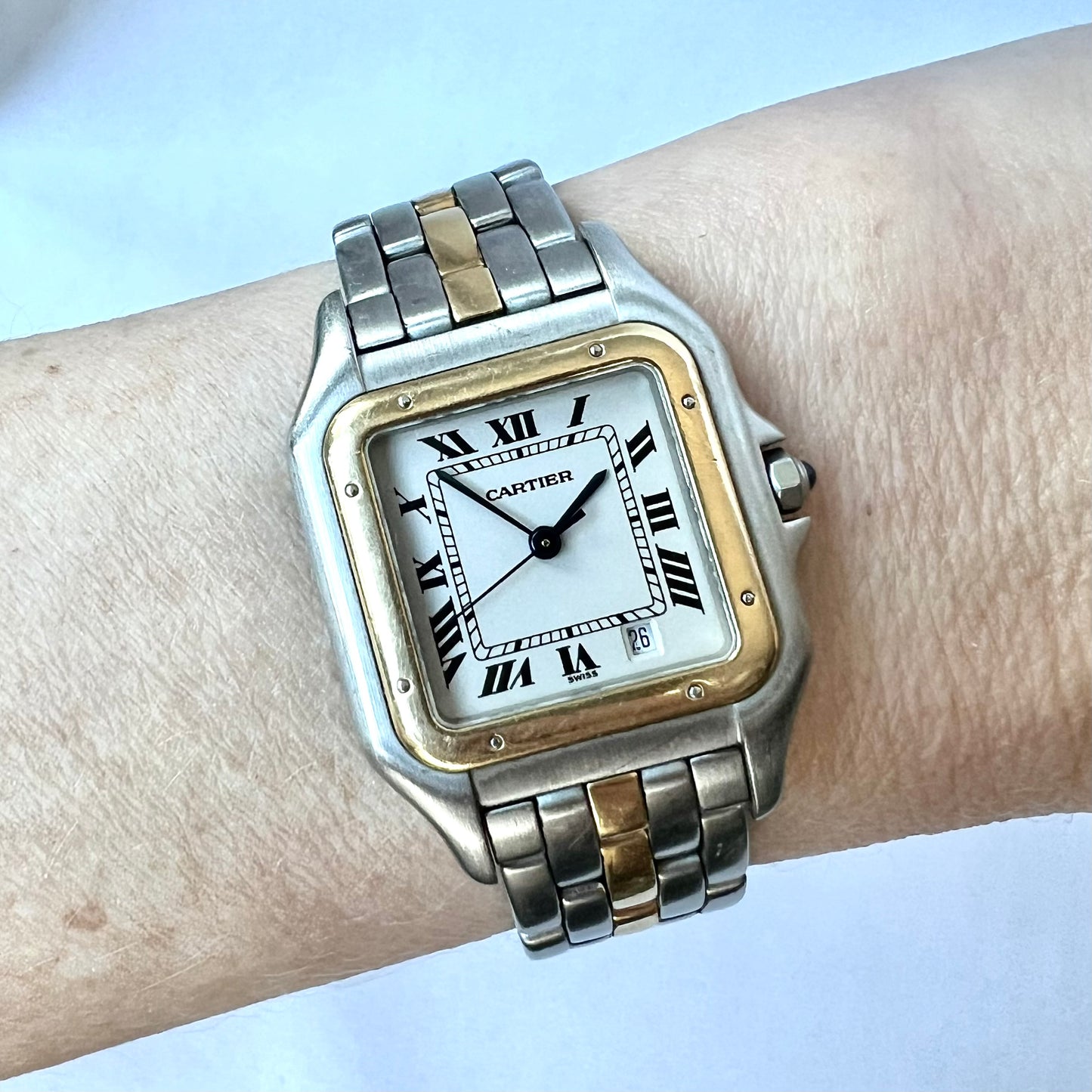 CARTIER PANTHERE Quartz 27mm 1 Row Gold Watch