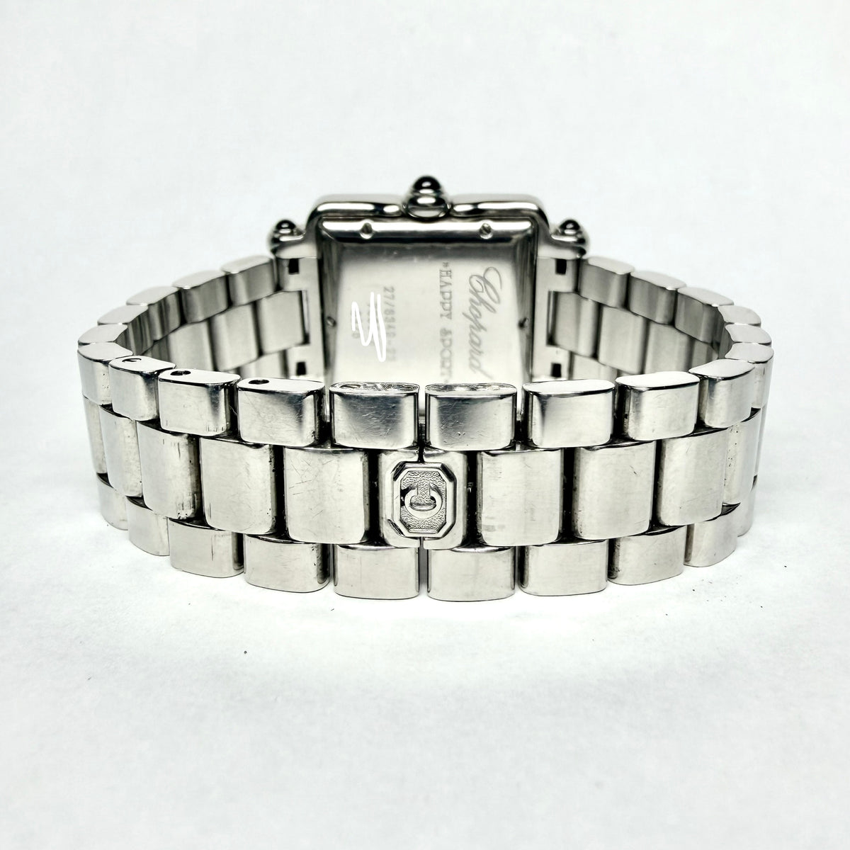 CHOPARD HAPPY SPORT Quartz 27mm Steel 7 Floating DIAMOND Watch White Dial