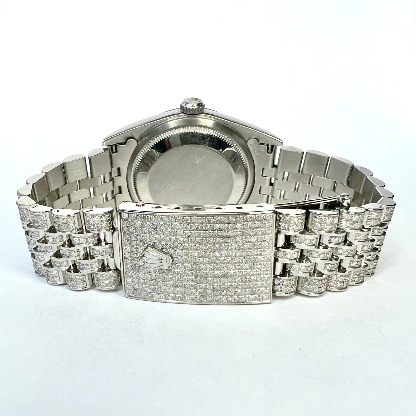 ROLEX DATEJUST Automatic 36mm Steel Full Diamond Watch