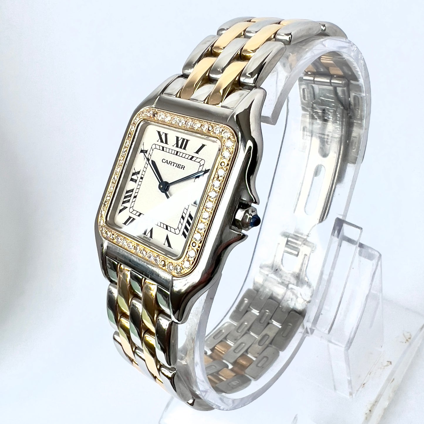 CARTIER PANTHERE Quartz 29mm 2 Row Gold 0.55TCW DIAMOND Watch