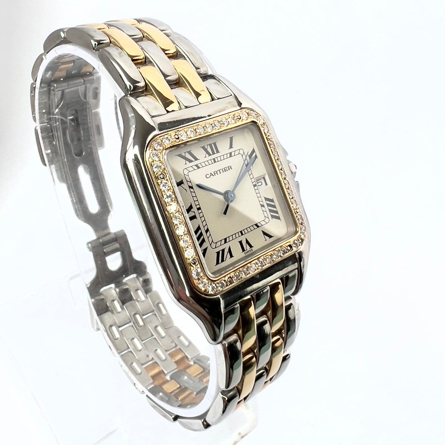 CARTIER PANTHERE Quartz 29mm 2 Row Gold 0.55TCW DIAMOND Watch