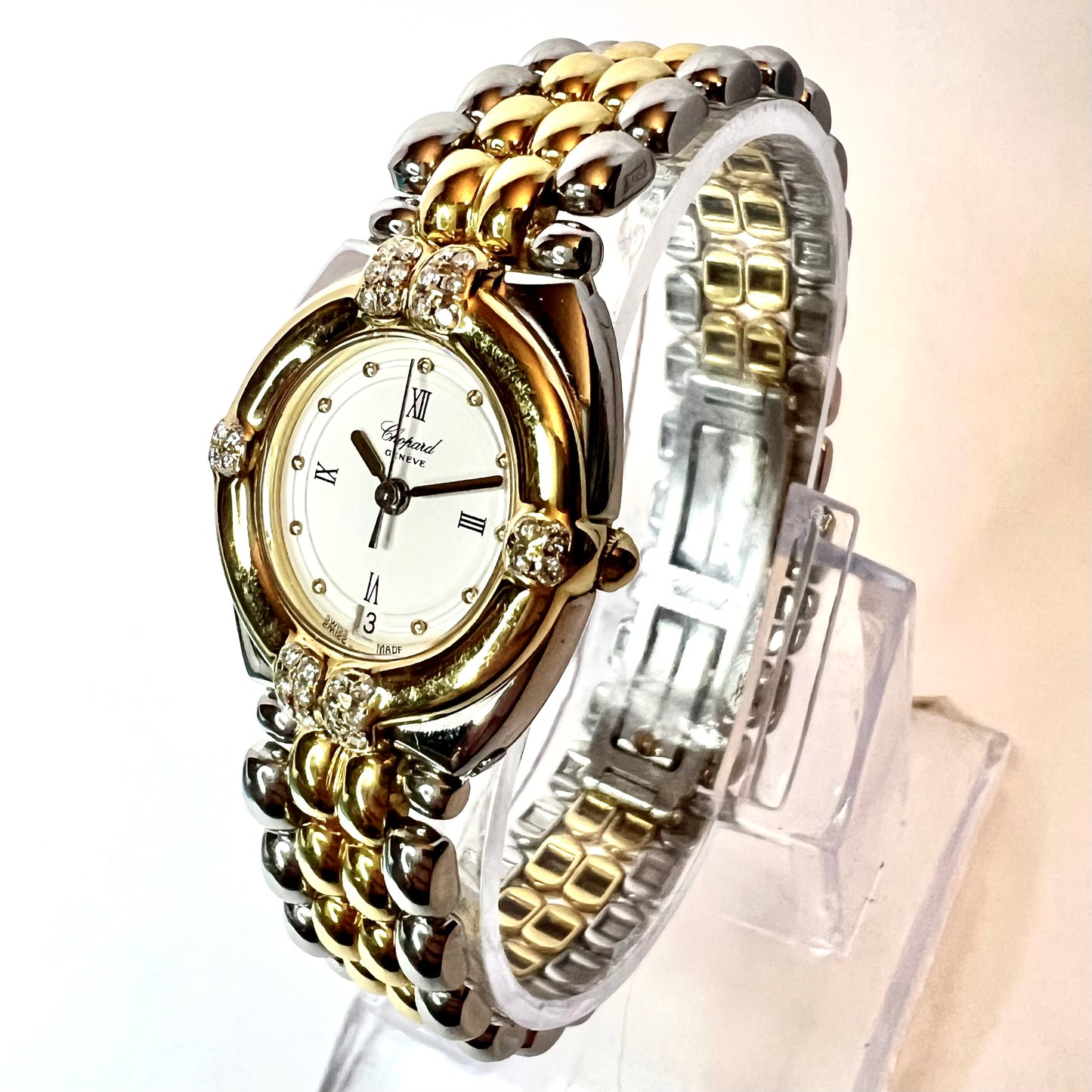 CHOPARD GSTAAD Quartz 24mm 2 Tone DIAMOND Watch