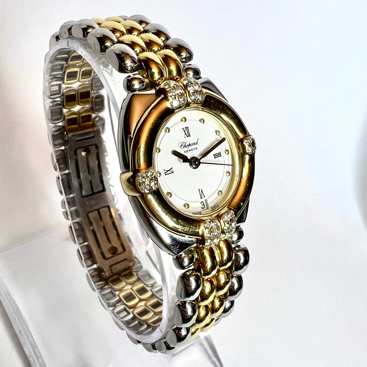 CHOPARD GSTAAD Quartz 24mm 2 Tone DIAMOND Watch