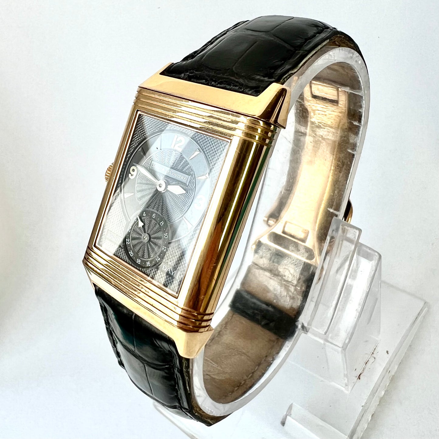 Jaeger LeCoultre REVERSO Night-Day 18K Rose Gold Watch