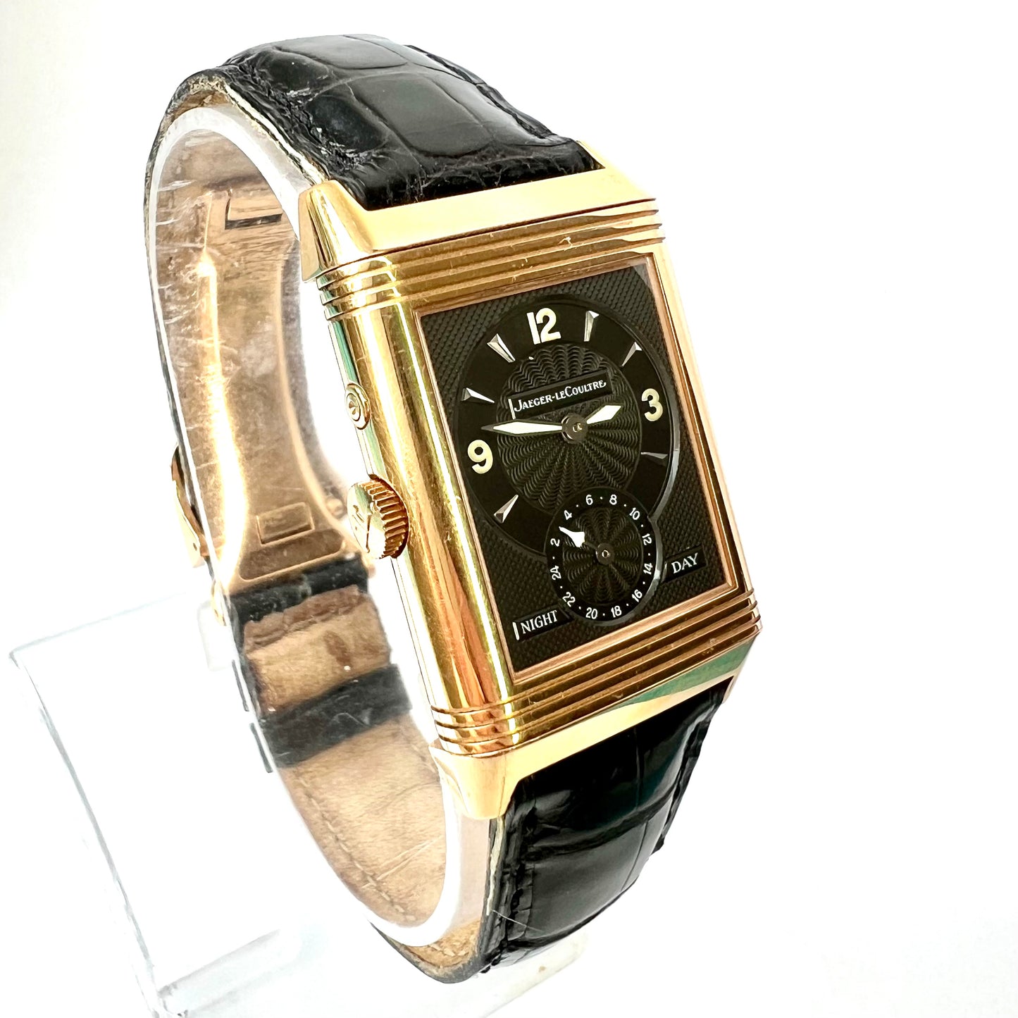 Jaeger LeCoultre REVERSO Night-Day 18K Rose Gold Watch